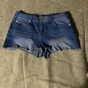Well loved blue jean shorts